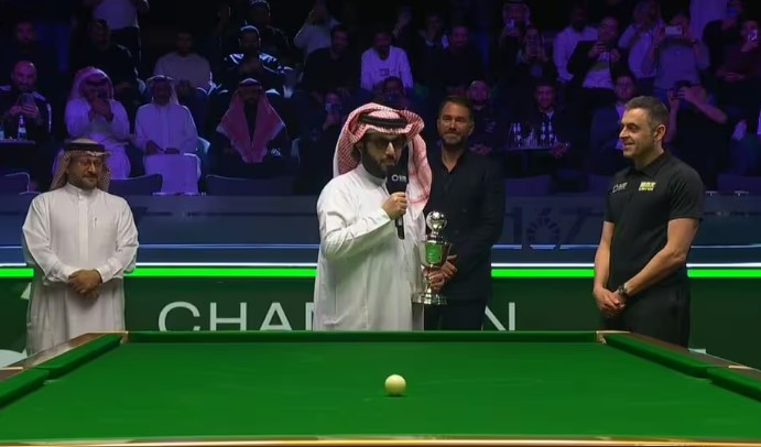 Ronnie O’Sullivan was handed a bizarre prize for winning the World Masters of Snooker in Saudi Arabia