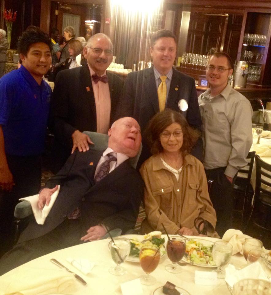 Paul enjoying a night out with Kathy at a Rotary Club event in Dallas, 2014