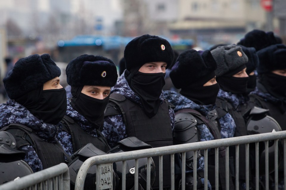 Officers were on high alert during the entire farewell procession