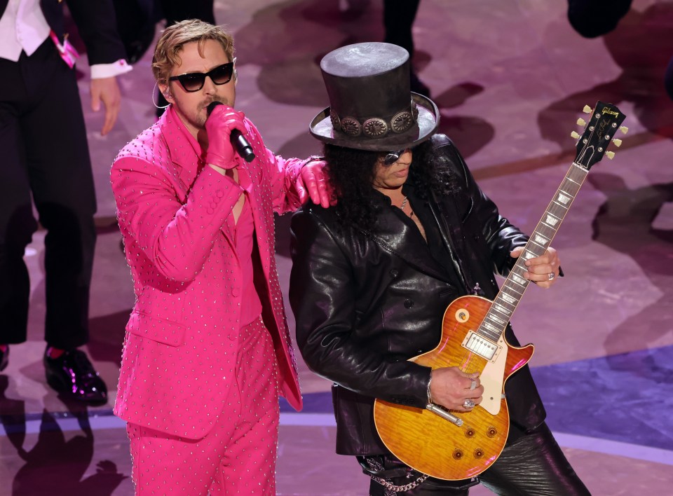 Ryan with Slash at the Oscars