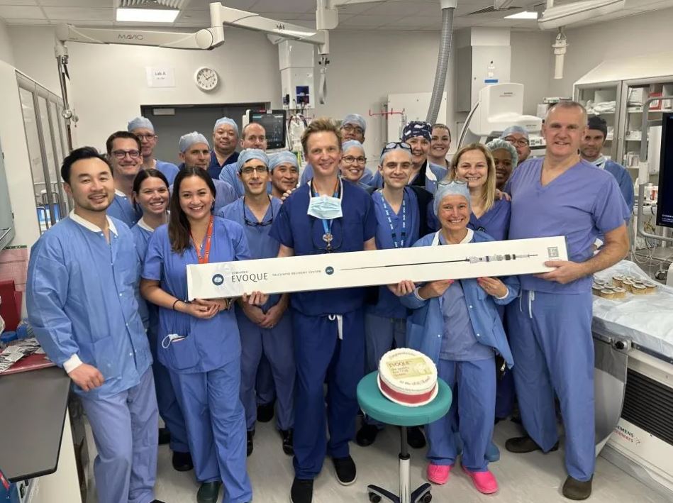 The Oxford University Hospitals team say they're 'proud of the cardiology team who have delivered this UK first'