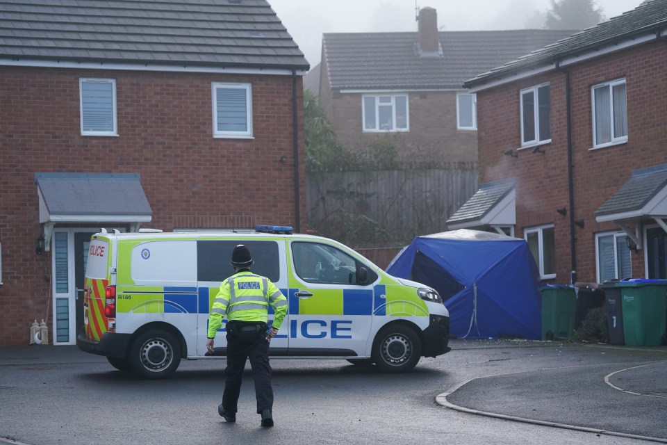 Cops remained at the home in Rowley Regis, Sandwell this morning