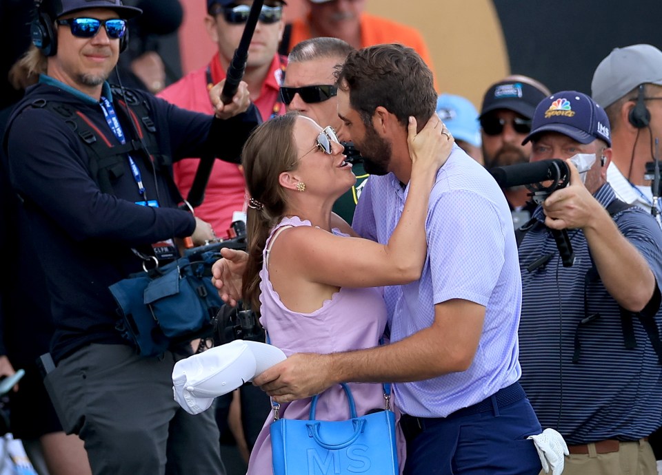 Scheffler with wife Meredith at the Arnold Palmer Invitational