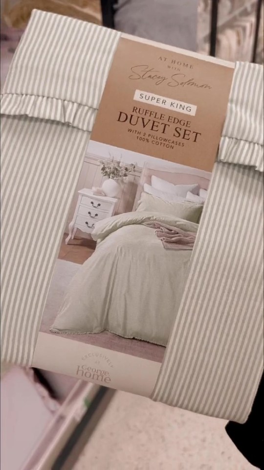 The 'Green Mini Ruffle Stripe Duvet Set' starts from just £16 for a single