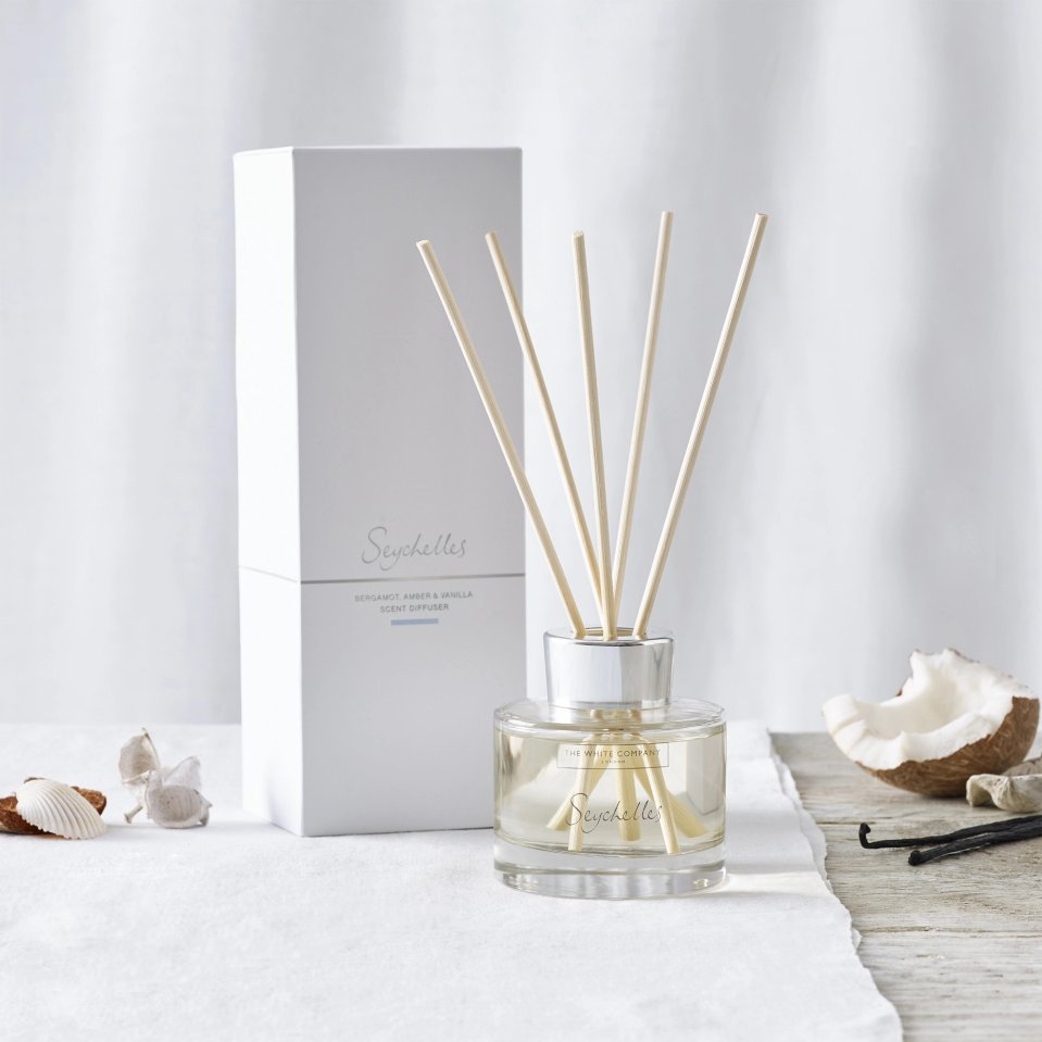 The Indian Island diffuser is a dupe of the Seychelles scent from The White Company