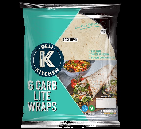 Deli Kitchen’s Carb Lite Wrap contains only 127 calories per wrap