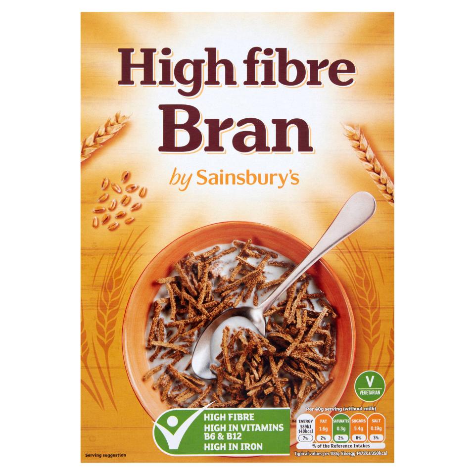 Sainsbury's High Fibre Bran contains only 140 calories per 40g serve