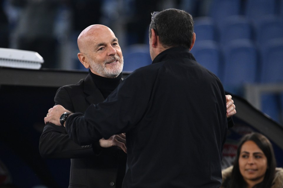 Managers Stefano Pioli and Maurizio Sarri were even rowing on the touchline