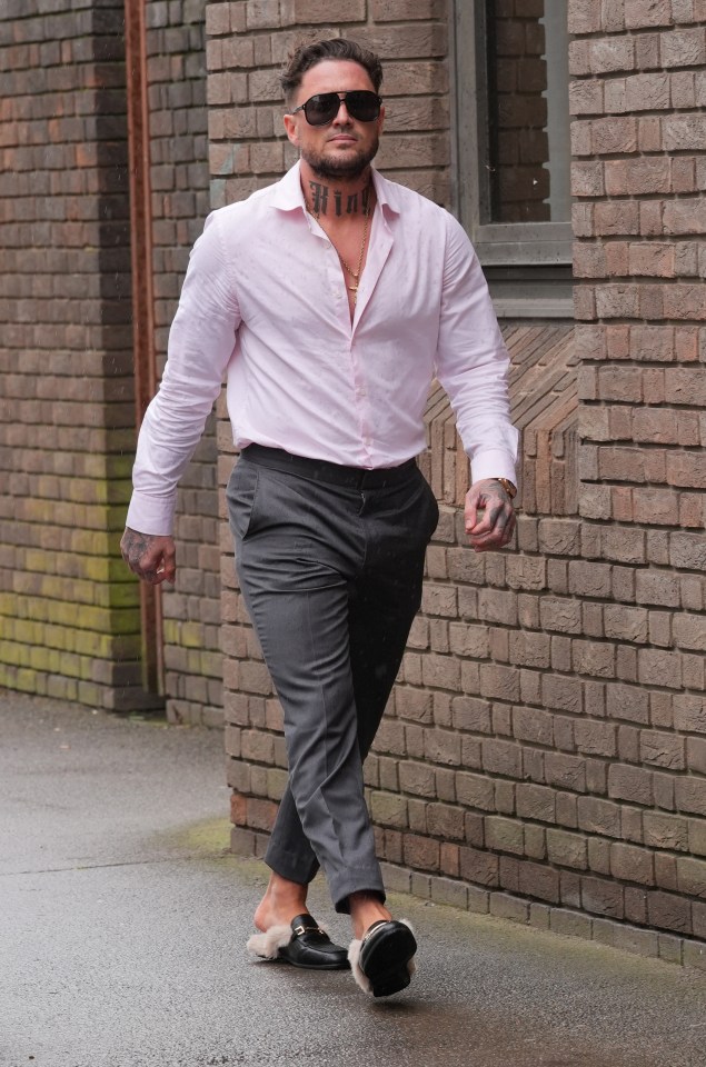 Bear wore Asos dupe Gucci loathers as he made his way into court today