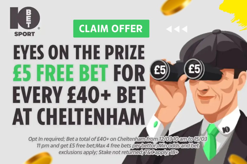 Click the image to claim 10bet Cheltenham offer