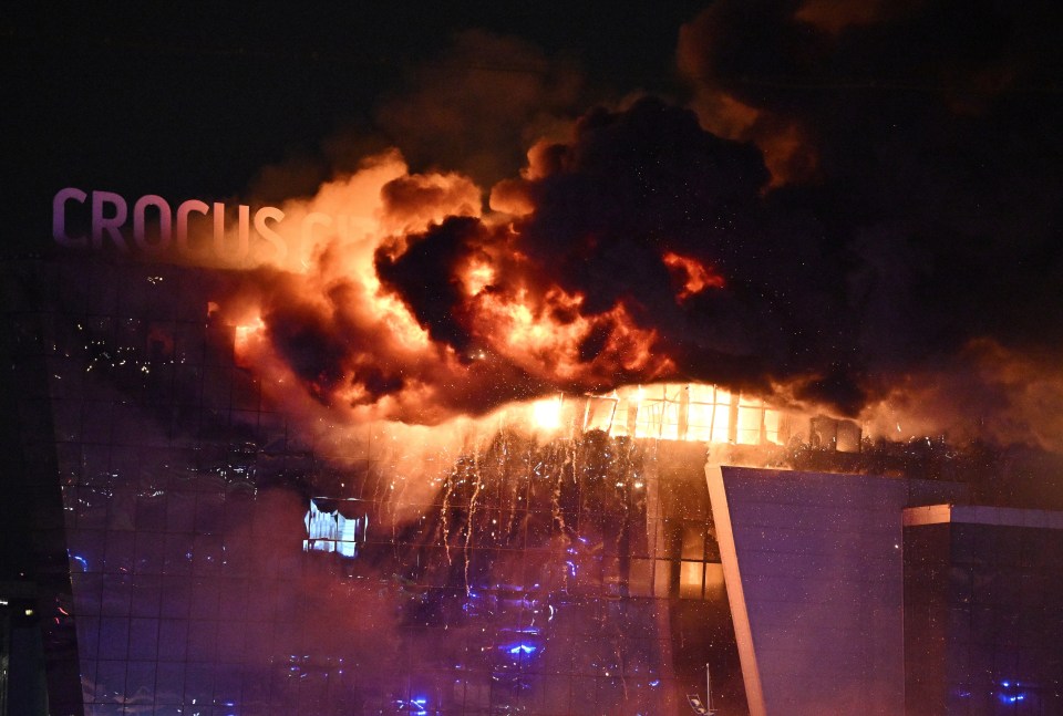 Fire ripped through the concert hall as people were trapped inside