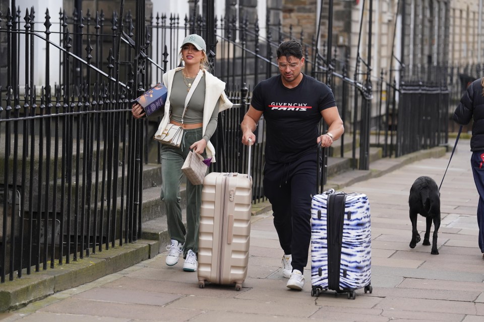 The pair caught up as they walked towards their accomodation