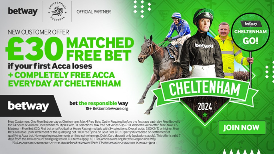 Click the image to claim Betway Cheltenham offer