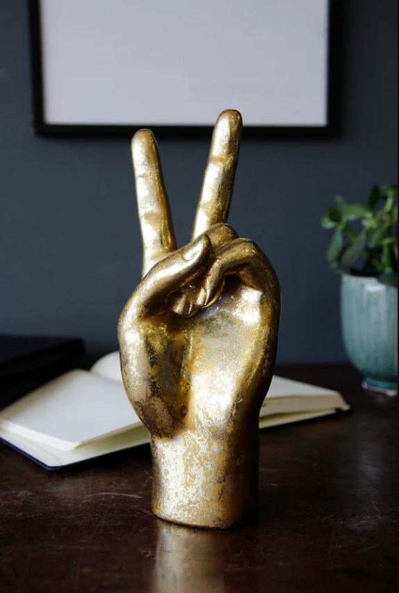 This peace hand ornament from rockettstgeorge.co.uk is £24