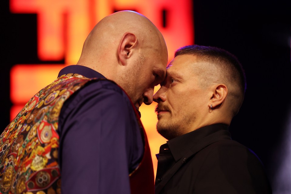 Fury facing off with Oleksandr Usyk