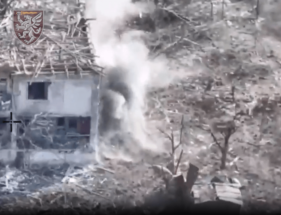 Aerial shots show the effective damage caused by the Ukrainian kamikaze drones