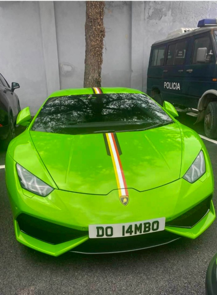 This British-registered £200,000 Lamborghini was seized in Albania by police... who aim to use it as a patrol car