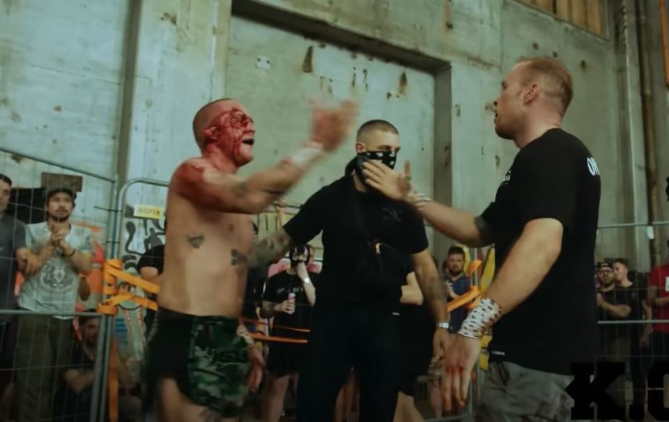 One member of Brigade Nassau is a bare knuckle streetfighter called Goscha 1996, who can be seen laying into an opponent after flooring him in a warehouse