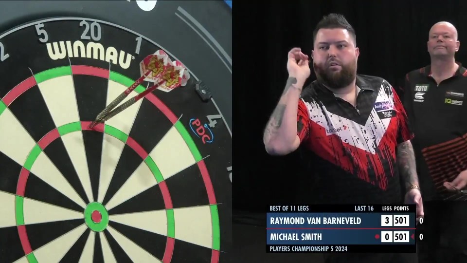 Michael Smith hit a nine-darter at the Players Championship