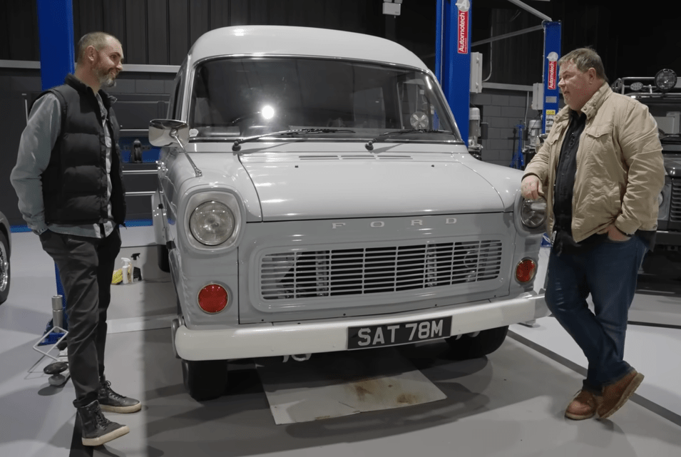 Mike with his vintage Ford Transit van