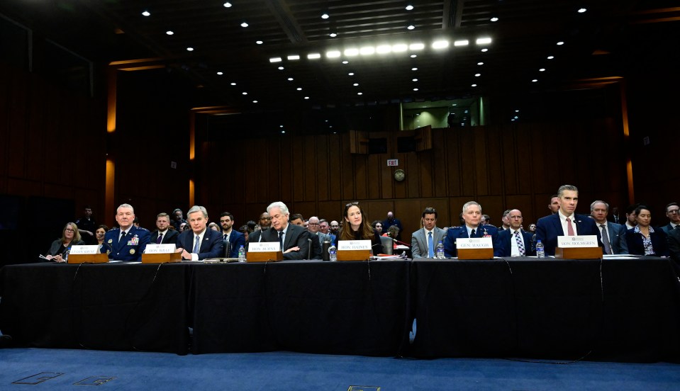 William J Burns, Director of the CIA testifies during a senate hearing on worldwide threats, March 2024