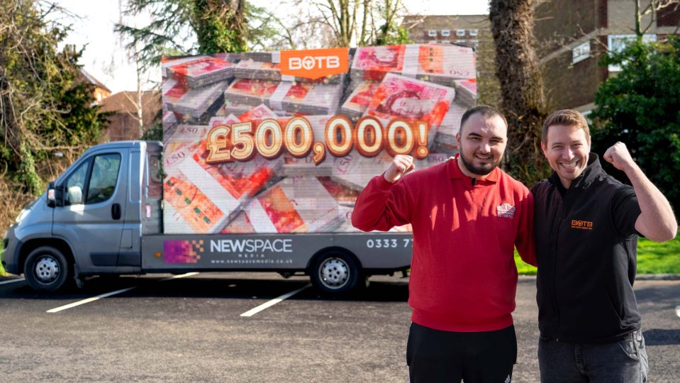 Marius Preda, 28, won a life-changing £500,000 in the BOTB Midweek Lifestyle Competition