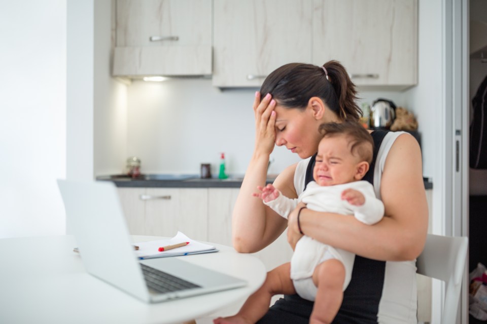 The baby's parents are 'workaholics'