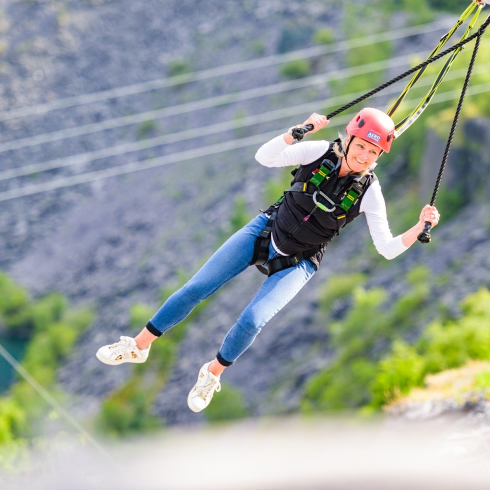 The attraction is one of several rides available at the quarry in Wales