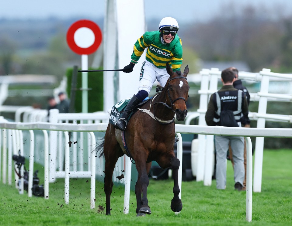 I Am Maximus passes the post in first after winning an absorbing Grand National