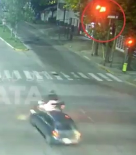 Footage showed Alvite ran a red light at a crossroad before hitting the biker