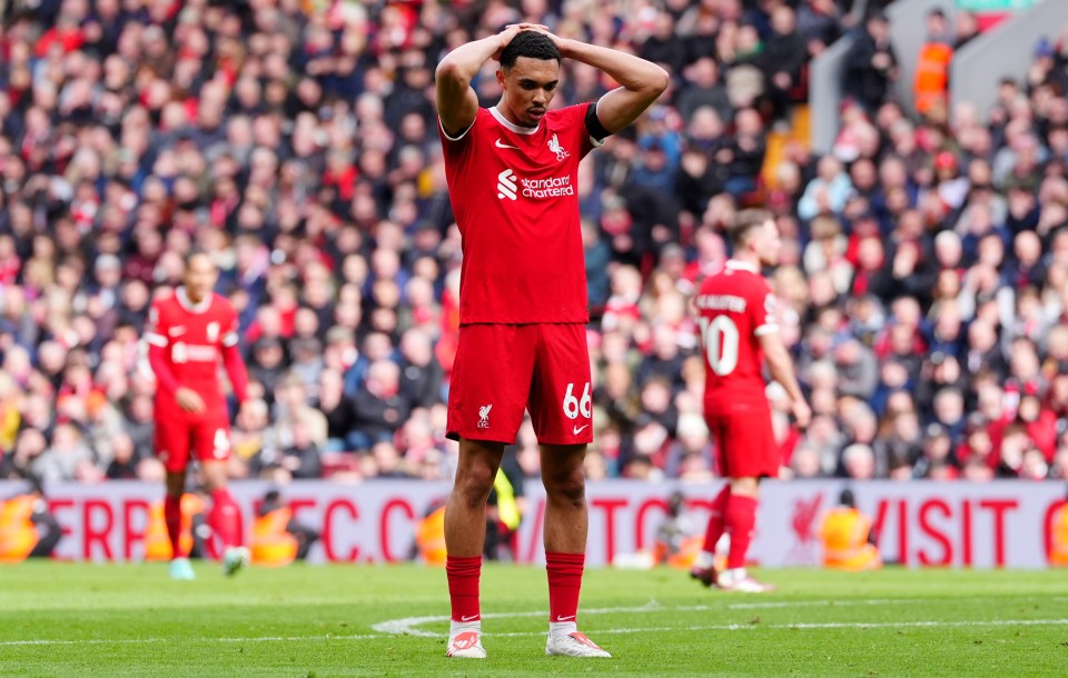 Trent Alexander-Arnold's return to the side ended in dismay