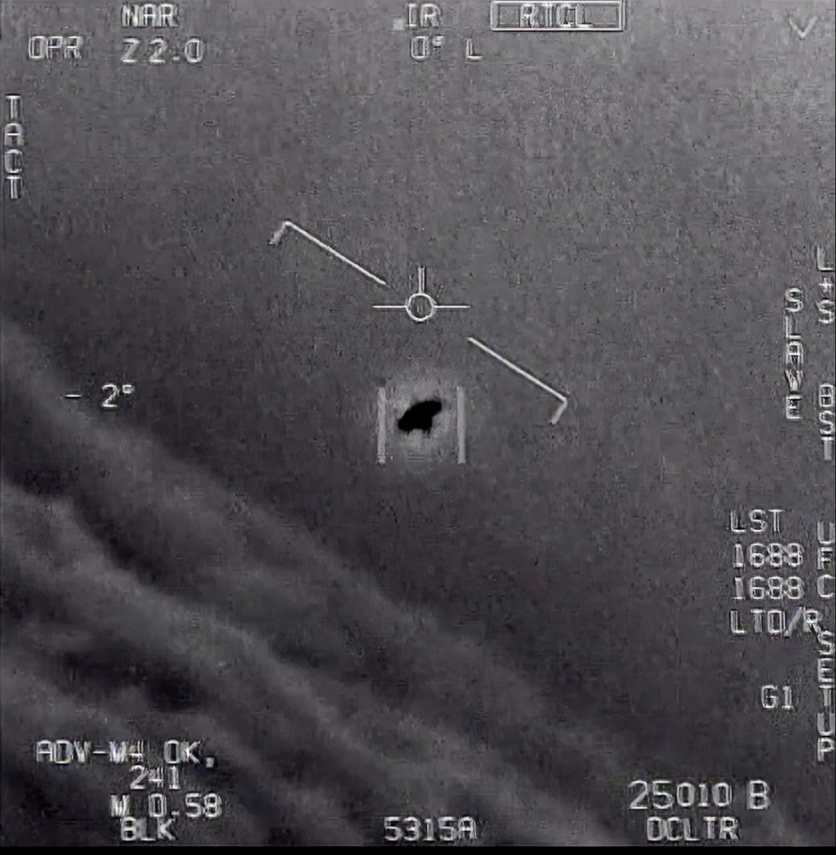 An unexplained object is seen at centre as it is tracked as it soars high along the clouds, travelling against the wind in 2015