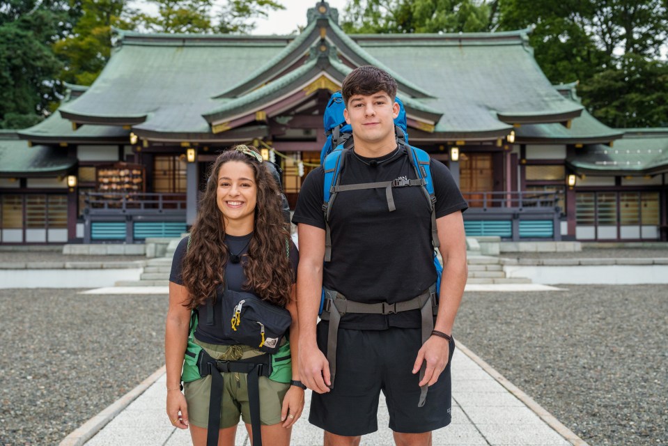 Brother and sister Betty and James on Race Across The World