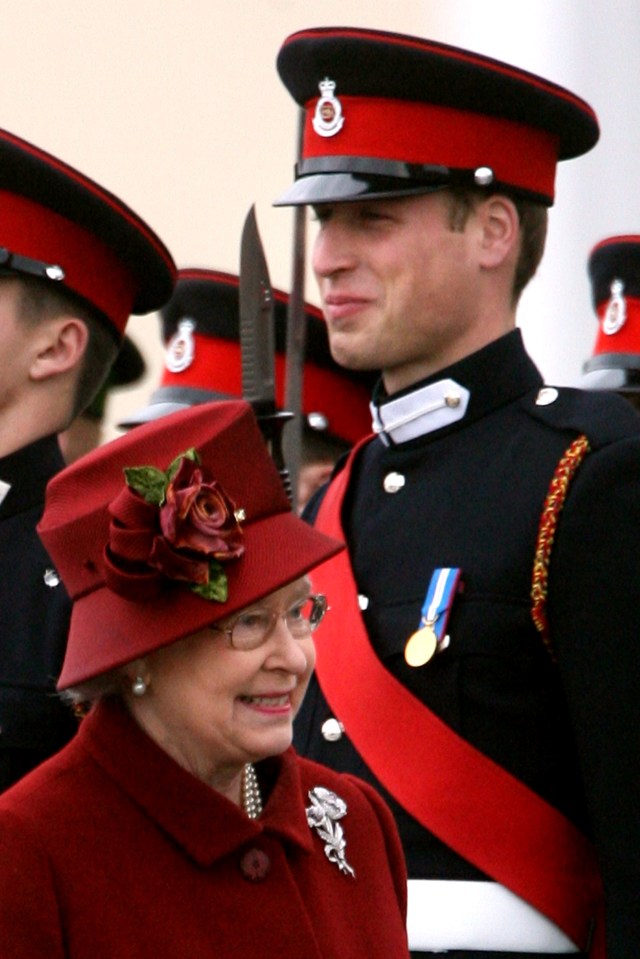 Prince William at the Sovereign’s parade at Sandhurst in 2006