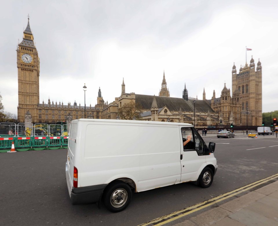 The average income for the UK's white van grafters dropped 17 per cent from £82,821 to £68,474