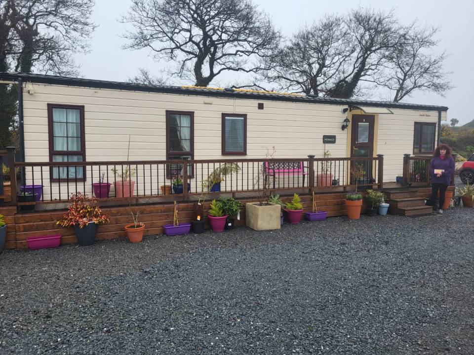 She transformed the 'empty scrubland' into a beautiful garden