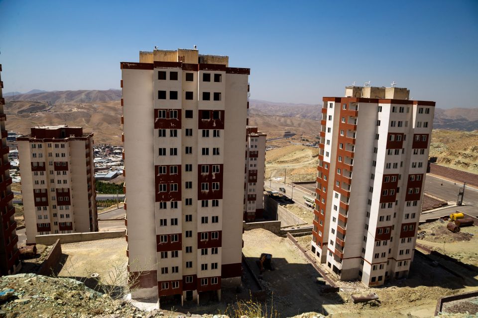 A closer view of the high-rise buildings across the area