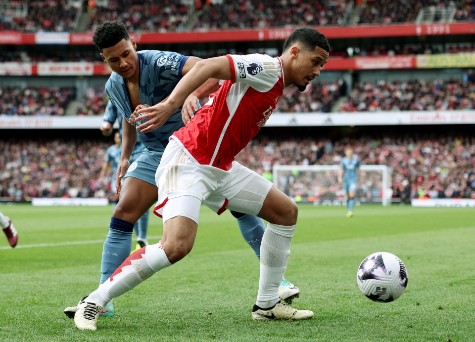 William Saliba has been an ever-present for Arsenal in the Premier League this season