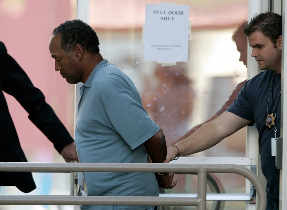 OJ Simpson is taken from an LA police station in September 2007