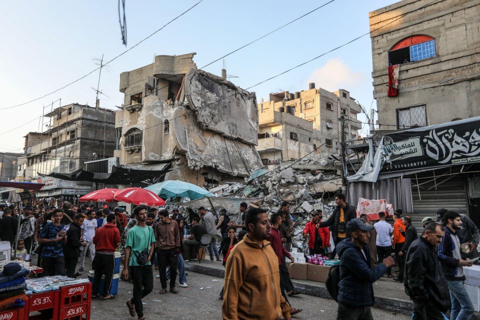 Palestinians in Rafah - where over 1.4million of them are sheltering