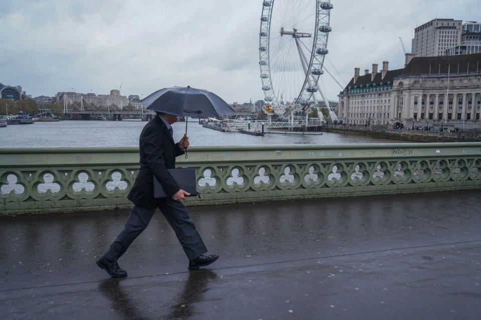 A rainy start on Westminster Bridge earlier this week