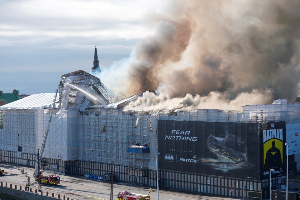 Most of the building has now collapsed, firefighters said