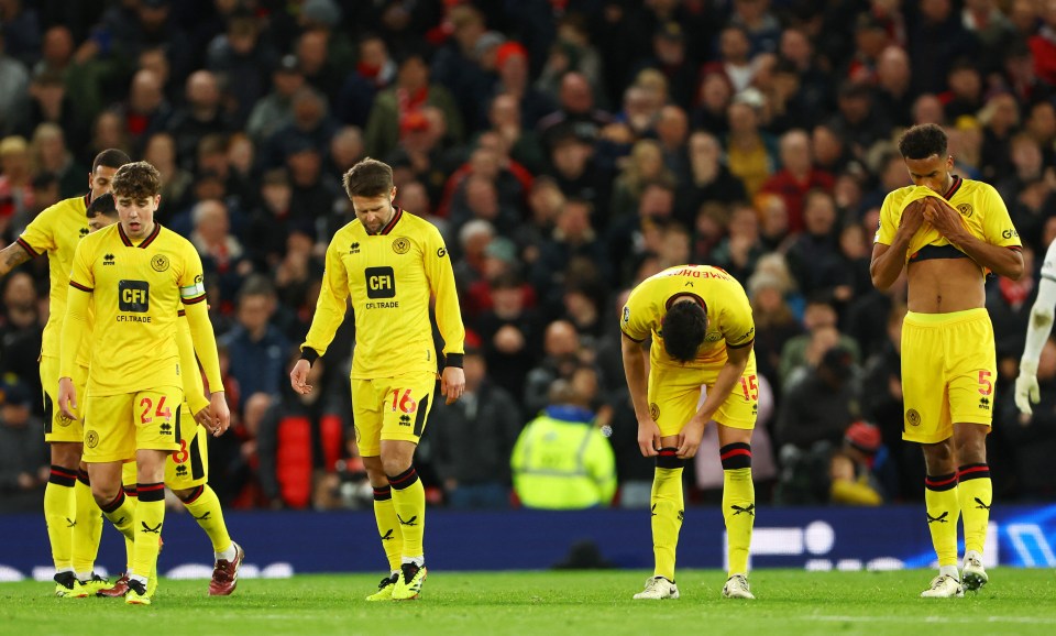 Sheffield United twice took the lead at Old Trafford