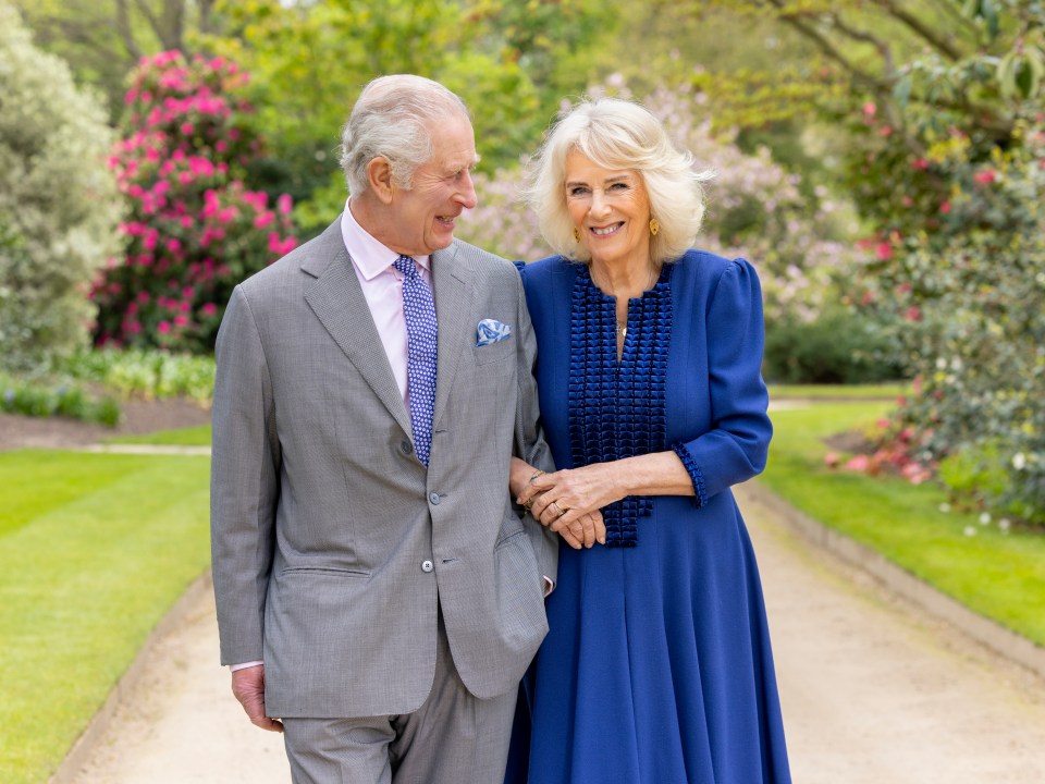 King Charles poses for a sweet snap with Queen Camilla in a newly released image of the couple