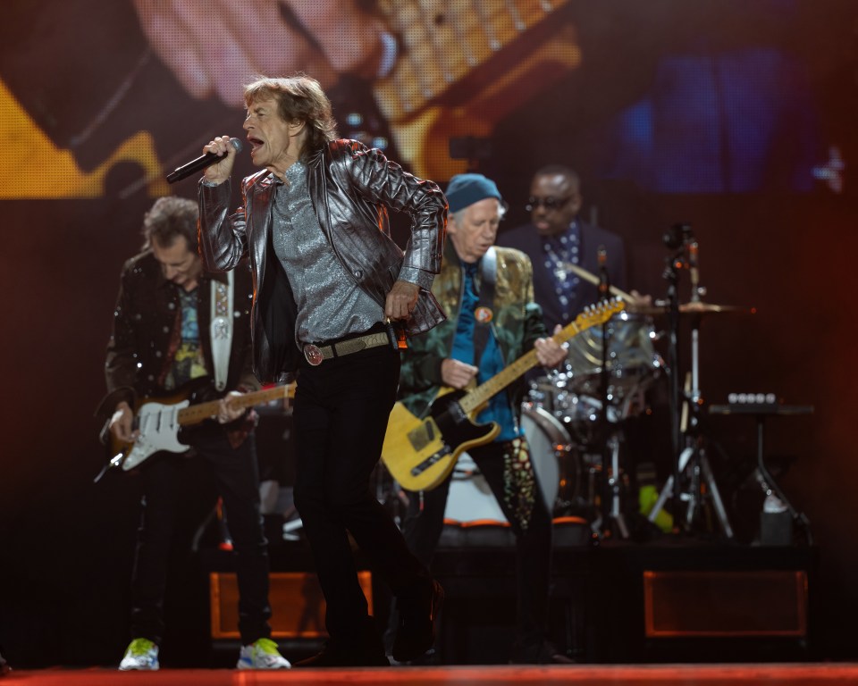 Drummer Steve Jordan, far right, has joined the Stones on the road after they lost Charlie Watts in 2021