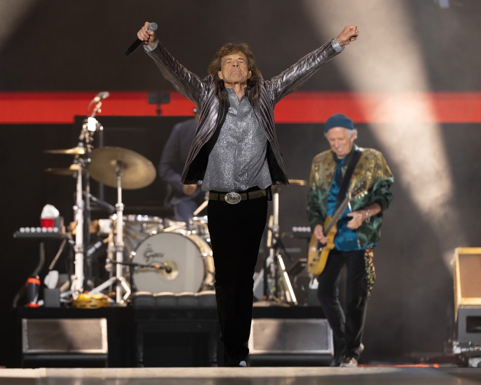 Rock legend Mick Jagger leads the Rolling Stones as they perform in Houston