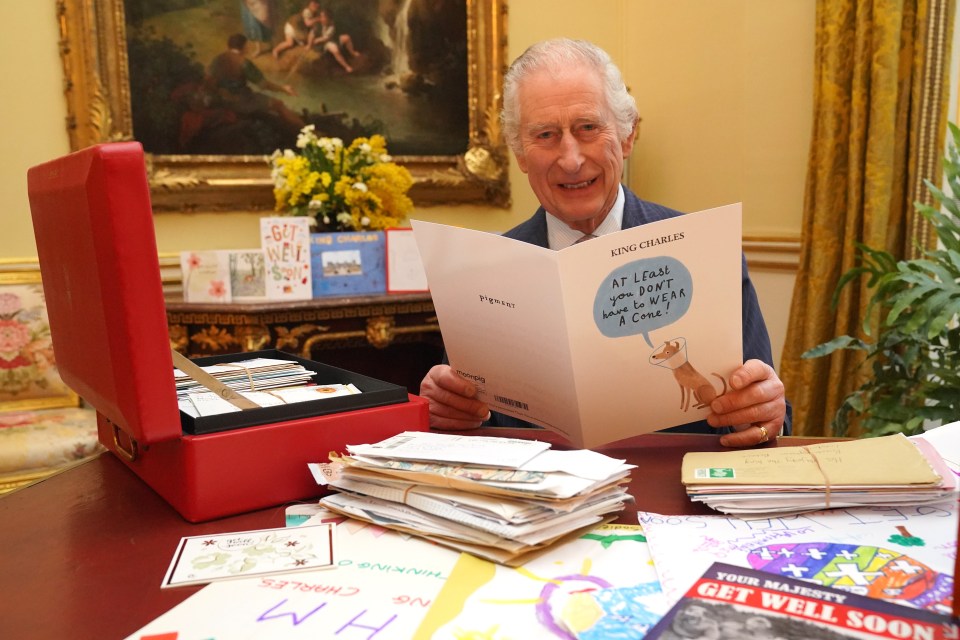 King Charles has enjoyed reading cards and messages sent by wellwishers