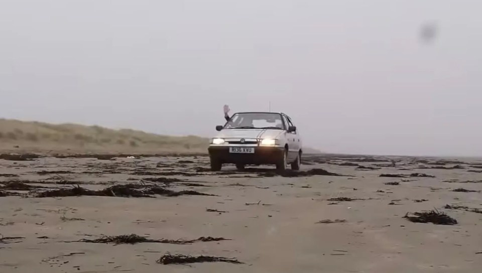 The battered motor was even put through its paces on a beach