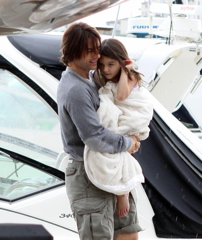 Suri with dad Tom on a chartered 60ft power yacht