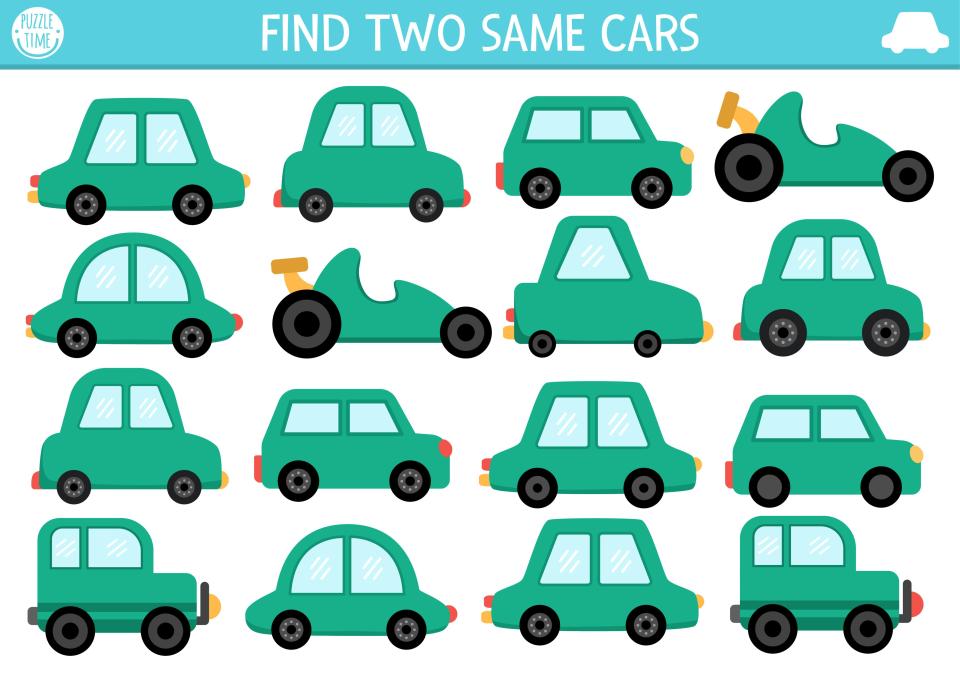 Can you spot the two identical cars in five seconds or less?